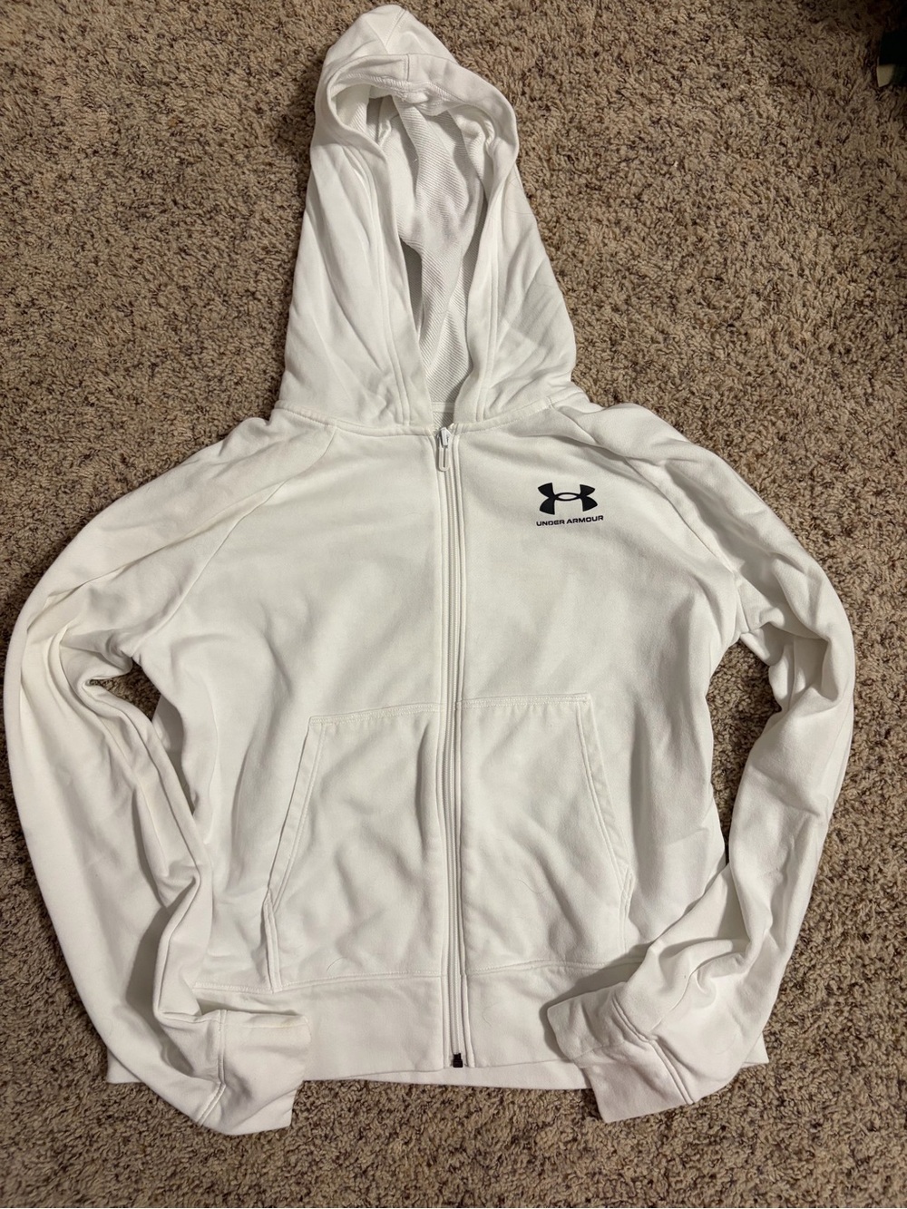 Under Armour White Full-Zip Hooded Jacket for Women